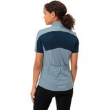 Vaude Matera FZ Tricot fietsshirt korte mouwen blauw dames