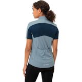 Vaude Matera FZ Tricot fietsshirt korte mouwen blauw dames