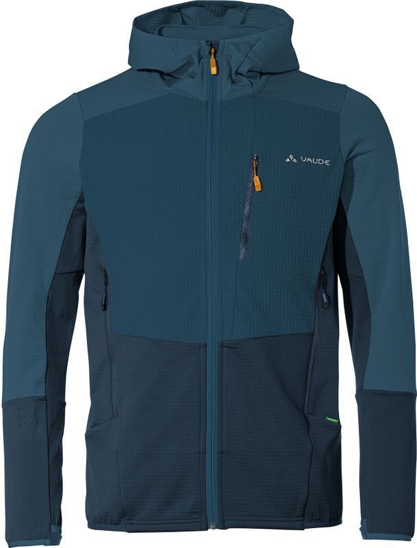 Vaude - Monviso Grid - Fleecejack - Zwart - Gerecycled Materiaal, Vochtregulerend, Sneldrogend