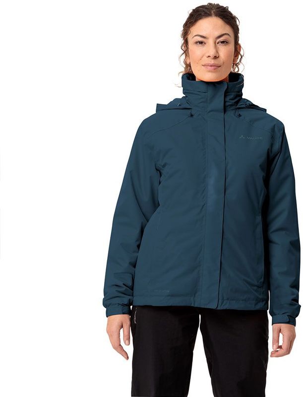 VAUDE Warme Fietsjas - Waterdicht - Dames - Zwart - Gevoerd