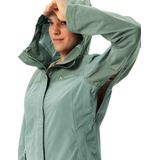 VAUDE - Neyland - Damesjack - Groen - 100% Gerecycled Polyester, Winddicht, Waterdicht, Ademend