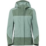 VAUDE - Neyland - Damesjack - Groen - 100% Gerecycled Polyester, Winddicht, Waterdicht, Ademend