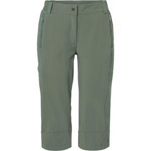 Vaude - Farley Stretch Capri III - Trekkingbroek - Olijfgroen - Materiaal: 89% Polyamide, 11% Elastaan