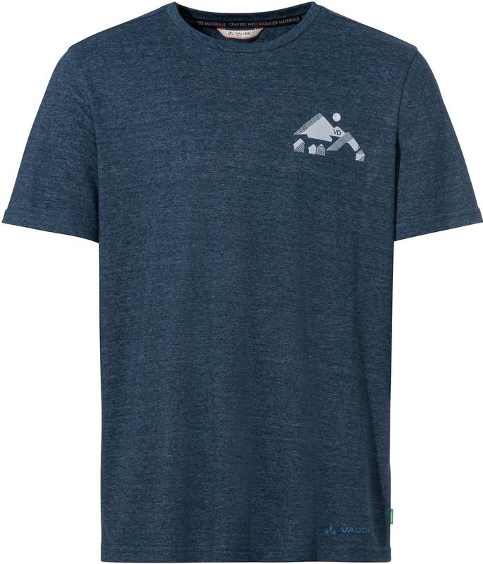 Vaude - Redmont TShirt II - TShirt - Blauw - 55% Hennep, 35% Polyester, 10% Lyocell