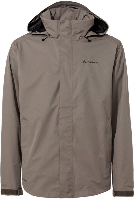 VAUDE - Escape - Regenjas - Donkerbeige - Gerecycled Materiaal, Verstelbare Capuchon, Licht Gevoerd