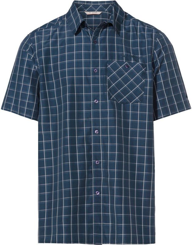 VAUDE - Ruitoverhemd - Korte Mouwen - Groen - Woodfiber