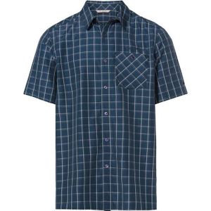 Vaude - Albsteig III - Overhemd - Blauw - Korte Mouwen, Geurremmend, Sneldrogend, Natuurlijke Vezels