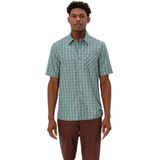 Vaude - Albsteig Iii - Overhemd - Blauw - Heren - Korte Mouwen - Natuurlijk Materiaal