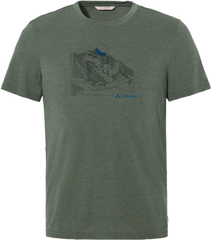 VAUDE Tekoa - T-shirt - Groen - Gemengde Stof - Duurzaam