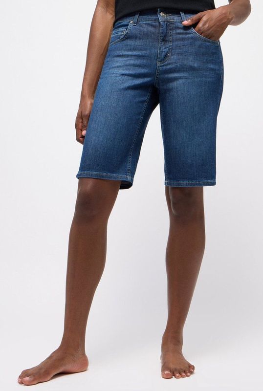 Angels - Jeansshort - Donkerblauw - 5-Pocket - Stretch