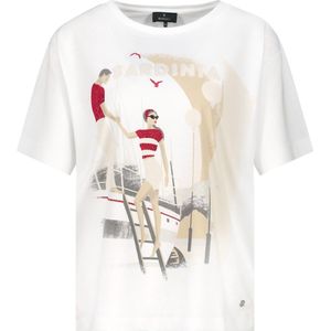 monari Shirt  beige / antraciet / rood / wit