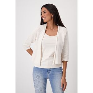 Monari Strickjacke, mit Rollkante