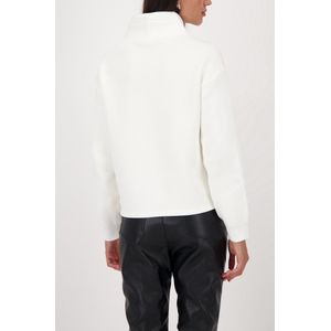 Monari Dames trui ecru (Maat: 36) - Effen - Halslijn: Opstaande kraag,