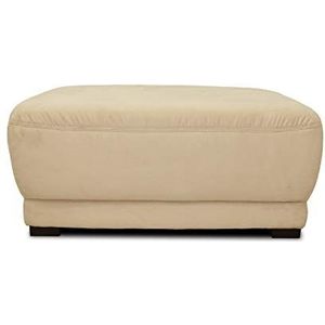 Domo Collection telos Boxspringsofa, kruk met boxspring, bijzetkruk voor bank, afmetingen: 109/78/46 cm (B/D/H) / kleur: beige (licht)