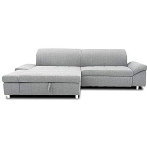 DOMO. collection Mika Hoekbank | Sofa in L-vorm, hoekbank, grijs, 260x178x80 cm