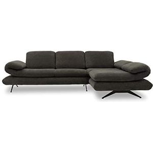 Domo Collection hoekbank | sofa met armleuning en rugfunctie in L-vorm 269x172x83 cm antraciet