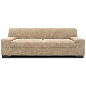 DOMO. Collection Norma sofa, 3-zitsbank, set van 3, 212x85x74 cm, structuurstof beige bruin