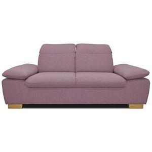 DOMO. collection Maven Sofa, 2,5-zitsbank met arm- en rugfunctie, set met binnenvering en relaxfunctie, roze, 215x110x77