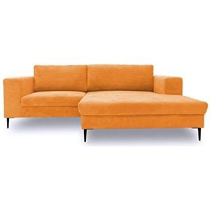 DOMO. collection Modica hoekbank, moderne L-vormige hoekbank, sofa hoekset, oranje, 244x173x83