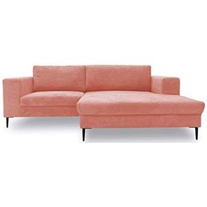 DOMO. collection Modica hoekbank, moderne L-vormige hoekbank, sofa hoekset, roze, 244x173x83