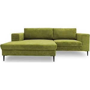 DOMO. collection Modica hoekbank, moderne L-vormige hoekbank, sofa hoekset, groen, 244x173x83