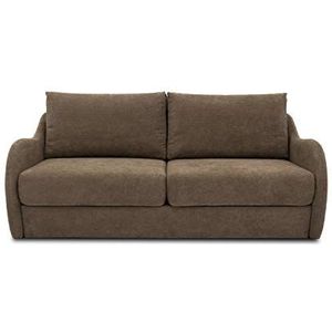 DOMO. Collection Sofa Echo, 2-zits met kruk, gestoffeerde meubels 180cm zitbreedte, functionele bank, 204x107x96 cm, beige bank (taupe)