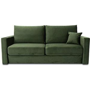 DOMO. collection Sofa Golf, 2-zits met kruk, gestoffeerde meubels 180cm zitbreedte, functionele bank, 210x107x96 cm, donkergroen