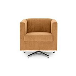 LOOKS by Wolfgang Joop Looks I Designer stoel met veerkern, houten stof, oranje, 72x71x75 cm