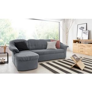 DOMO collection Ecksofa "Pegnitz, elegante Rückensteppung, kompakte Stellmaße 238/141cm, L-Form", wahlweise mit Bettfunktion