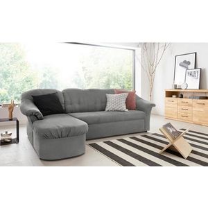 DOMO collection Ecksofa »Pegnitz, elegante Rückensteppung, kompakte Stellmaße 238/141cm, L-Form«, wahlweise mit Bettfunktion