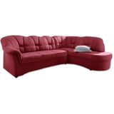 DOMO collection Ecksofa "Papenburg, zeitlose Rückensteppung, elegante Armlehne, L-Form", mit Ottomane, wahlweise mit Bettfunktion