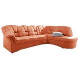 DOMO collection Ecksofa "Papenburg, zeitlose Rückensteppung, elegante Armlehne, L-Form", mit Ottomane, wahlweise mit Bettfunktion