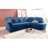 DOMO collection Ecksofa Papenburg, zeitlose Rückensteppung, elegante Armlehne, L-Form, mit Ottomane, wahlweise mit Bettfunktion