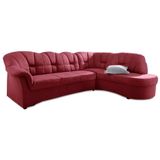 DOMO collection Ecksofa Papenburg, zeitlose Rückensteppung, elegante Armlehne, L-Form, mit Ottomane, wahlweise mit Bettfunktion