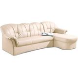 DOMO collection Ecksofa Papenburg, zeitlose Rückensteppung, elegante Formensprache, L-Form, in großer Farbvielfalt, wahlweise mit Bettfunktion