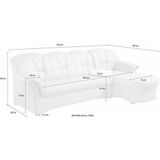 DOMO collection Ecksofa Papenburg L-Form, in großer Farbvielfalt, wahlweise mit Bettfunktion