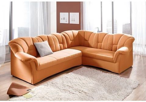 DOMO collection Ecksofa "Papenburg B/T/H: 242/190/84 cm L-Form", wahlweise mit Bettfunktion, Langer Schenkel links oder rechts