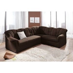 DOMO collection Ecksofa "Papenburg B/T/H: 242/190/84 cm L-Form", wahlweise mit Bettfunktion, Langer Schenkel links oder rechts