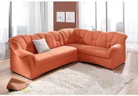 DOMO collection Ecksofa "Papenburg B/T/H: 242/190/84 cm L-Form", wahlweise mit Bettfunktion, Langer Schenkel links oder rechts