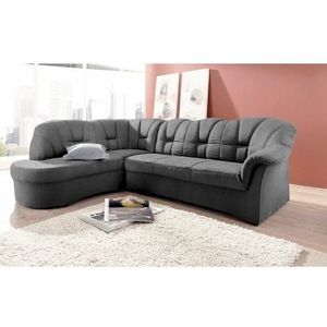 DOMO collection Ecksofa »Papenburg, zeitlose Rückensteppung, elegante Armlehne, L-Form«, mit Ottomane, wahlweise mit Bettfunktion