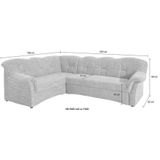 DOMO collection Ecksofa "Papenburg B/T/H: 242/190/84 cm L-Form", wahlweise mit Bettfunktion, Langer Schenkel links oder rechts