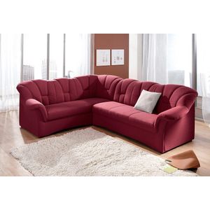 DOMO collection Ecksofa "Papenburg B/T/H: 242/190/84 cm L-Form", wahlweise mit Bettfunktion, Langer Schenkel links oder rechts