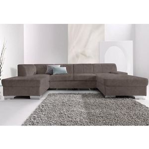 DOMO collection Wohnlandschaft »Star, zeitlose Formensprache, elegante Optik, viel Platz, U-Form«, fester Sitzkomfort, wahlweise mit Bettfunktion