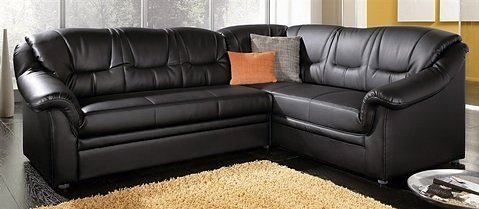 DOMO collection Ecksofa Montana, zeitlose Rückensteppung, bequeme Armlehnen, L-Form, wahlweise mit Bettfunktion