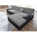 DOMO collection Ecksofa "Treviso viele Bezüge, auch in Cord, L-Form, B/T/H: 267/80/83 cm", wahlweise mit Bettfunktion, incl. Zierkissen, hochwertige Steppung