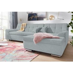 DOMO collection Ecksofa »Aversa, moderne Steppung im Sitz und Rücken, geschwungene Armlehnen,«, L-Form, wahlweise mit Bettfunktion