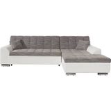 DOMO collection Ecksofa "Treviso viele Bezüge, auch in Cord, L-Form, B/T/H: 267/80/83 cm", wahlweise mit Bettfunktion, incl. Zierkissen, hochwertige Steppung