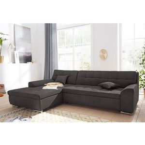 DOMO collection Ecksofa »Aversa, moderne Steppung im Sitz und Rücken, geschwungene Armlehnen,«, L-Form, wahlweise mit Bettfunktion