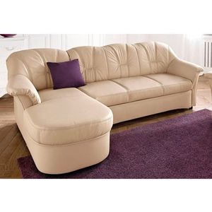 DOMO collection Ecksofa »Flores Schlafsofa, B/T/H: 233/142/86 cm, L-Form«, wahlweise mit Bettfunktion, wahlweise mit Federkern, auch in Leder