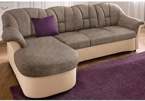 DOMO collection Ecksofa Flores Schlafsofa, B/T/H: 233/142/86 cm, L-Form, wahlweise mit Bettfunktion, wahlweise mit Federkern, auch in Leder
